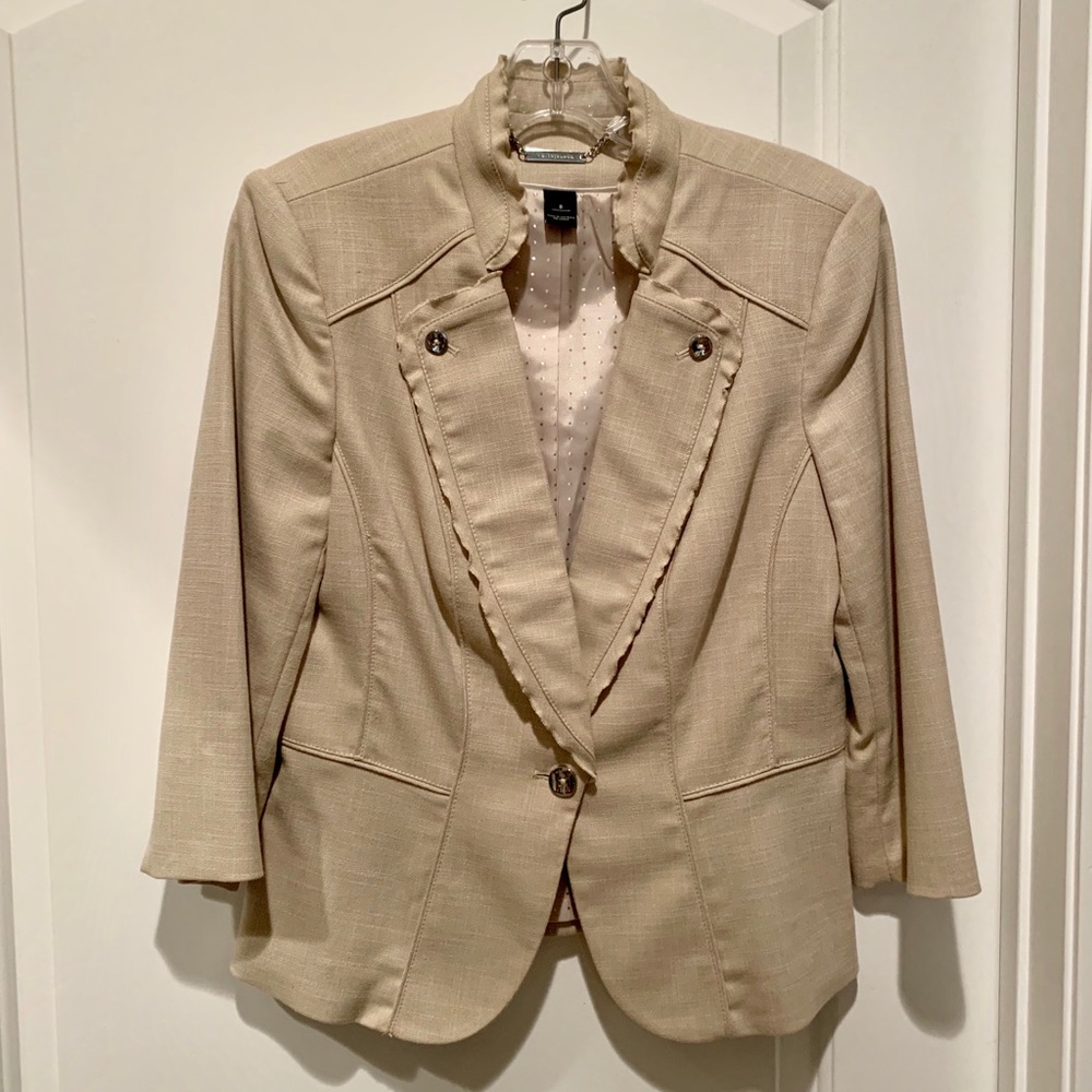 White House Black Market Tan Suit Jacket